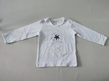 T-shirt m.l blanc étoile 