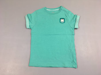 T-shirt m.c à revers turquoise Zèbre