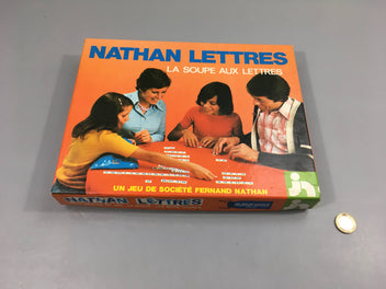 Vintage Nathan lettres, la soupe aux lettres, manque 2 pièces mais n'empêche pas le jeu