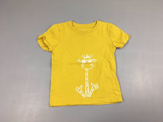 T-shirt m.c jaune girafe, moins cher chez Petit Kiwi