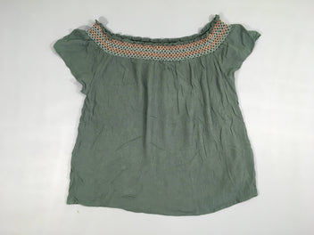 Blouse m.c verte crèpe