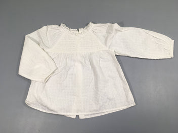 Blouse blanche m.l boutonnée dos