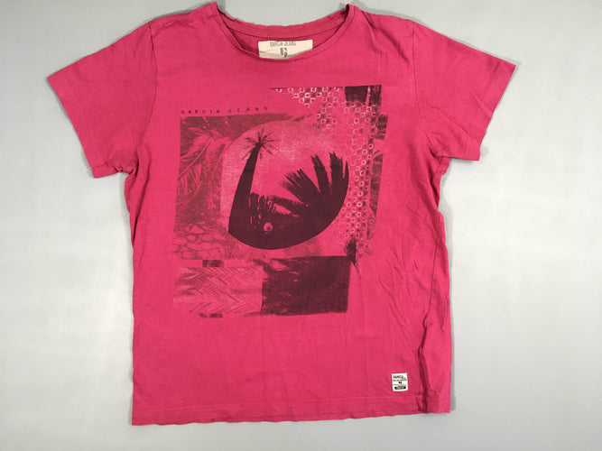 T-shirt m.c rose foncé Palmier, moins cher chez Petit Kiwi