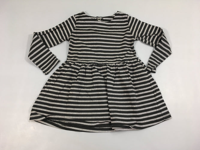 Robe m.l molleton noir traits blanc, moins cher chez Petit Kiwi