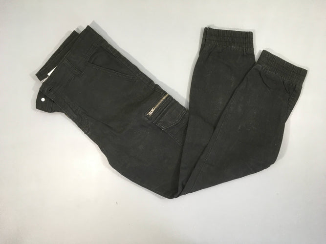 Pantalon cargo toile noir, moins cher chez Petit Kiwi