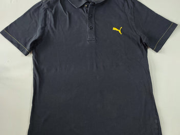 Polo m.c jersey noir logo Puma jaune, 44-46