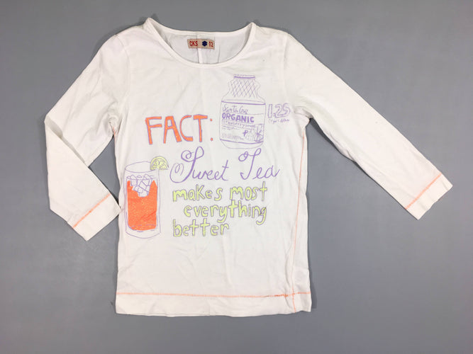 T-shirt manches 3/4 blanc Fact, moins cher chez Petit Kiwi