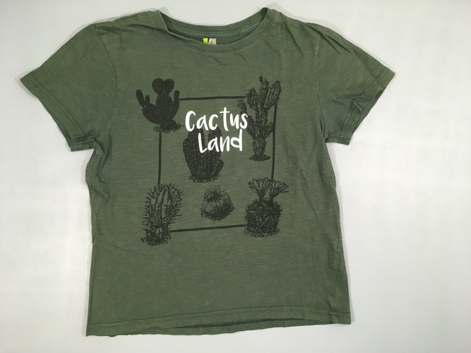 T-shirt m.c kaki Cactus-légèrement bouloché, moins cher chez Petit Kiwi