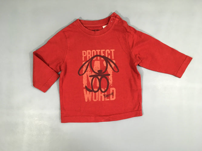 T-shirt m.l rouge Protaille et chevilles élastiquest My World, moins cher chez Petit Kiwi