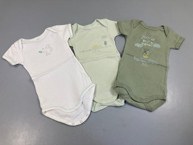 3 Bodies m.c blanc-kaki écureuil, moins cher chez Petit Kiwi