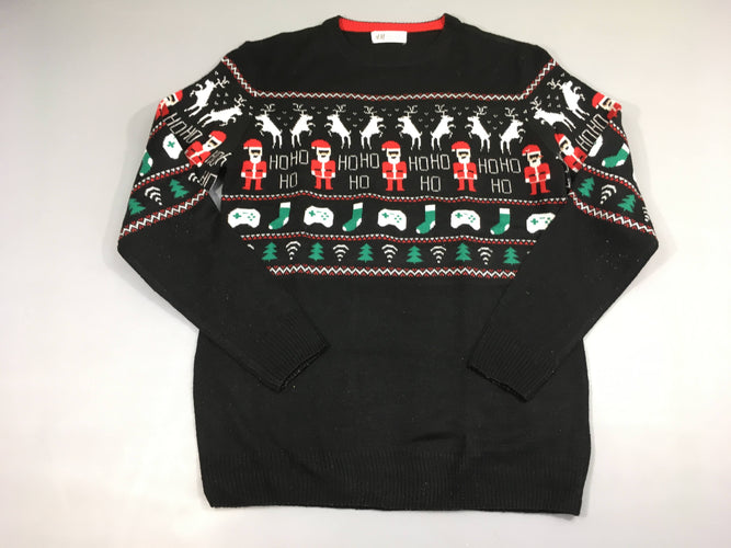 Pull noir Noël, moins cher chez Petit Kiwi