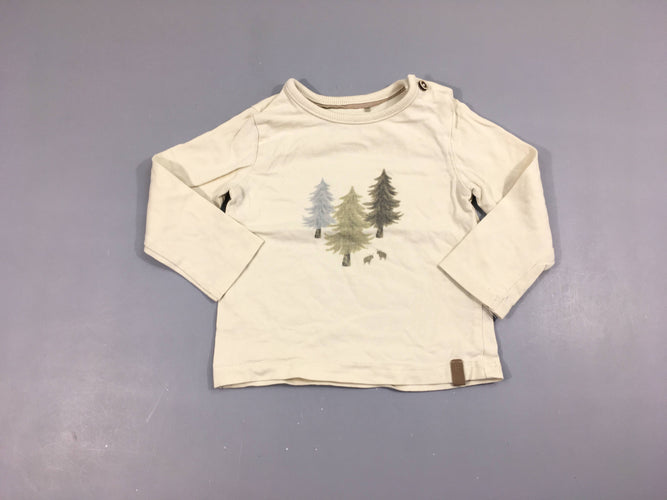 T-shirt m.l beige sapins, moins cher chez Petit Kiwi