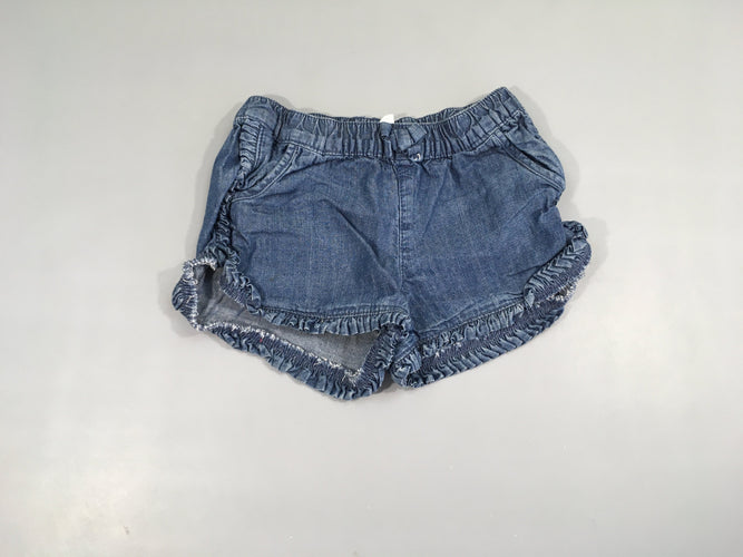 Short Denim froufrou, moins cher chez Petit Kiwi