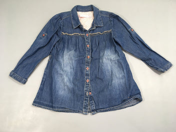 Robe m.l denim froufrous