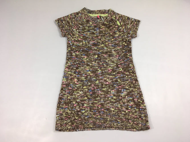 Robe pull multicolore m.c , légèrement boulochée, moins cher chez Petit Kiwi