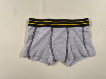 Boxer gris chiné élastique noir/jaune