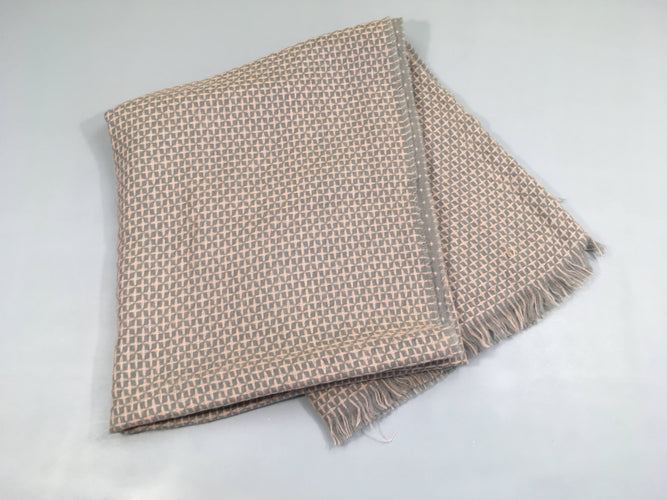 Grand foulard/parure taupe rose pâle 145cm-165cm 20 % Laine, moins cher chez Petit Kiwi