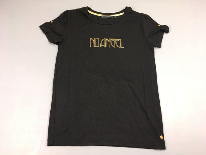 T-shirt m.c noir, no angel, Frankie & Liberty, moins cher chez Petit Kiwi