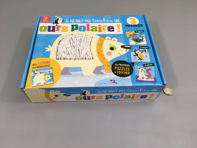 Mes premiers puzzles à toucher, ours polaire - complet, moins cher chez Petit Kiwi