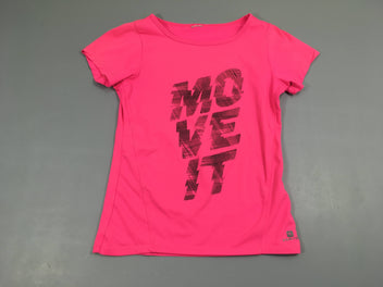 T-shirt m.c rose néon Move, Domyos