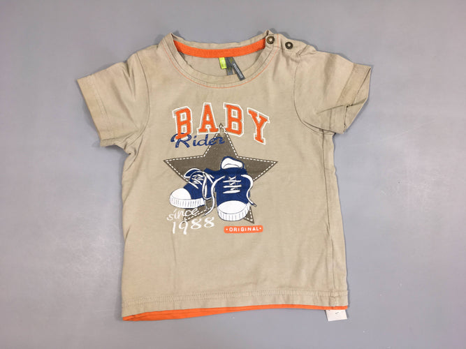 T-shirt m.c beige Baby, moins cher chez Petit Kiwi