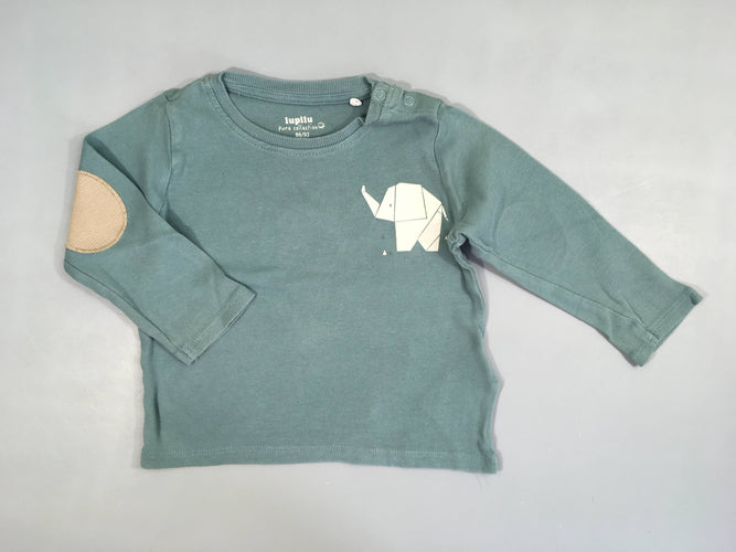 T-shirt m.l bleu éléphant, moins cher chez Petit Kiwi