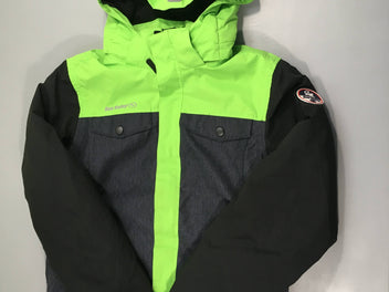 Veste de ski denim/bleu/noir à capuche Sun Valley, 130€ neuf