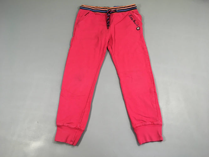 Pantalon de training molleton rose vif, moins cher chez Petit Kiwi