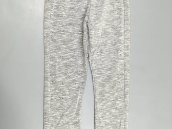 Pantalon de training mailles gris chiné à revers