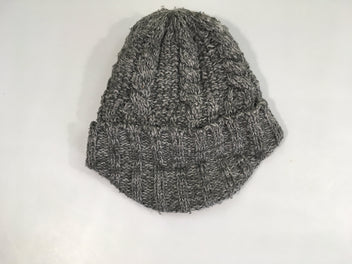 Bonnet/casquette gris chiné doublé polar, 52cm