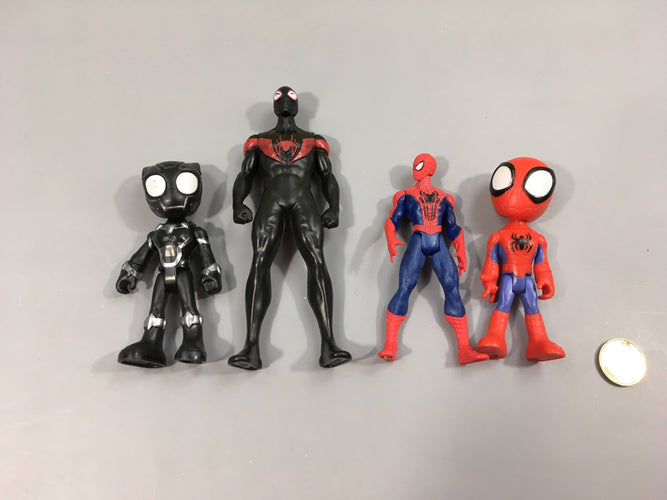 Lot de 4 figurines Spiderman, moins cher chez Petit Kiwi