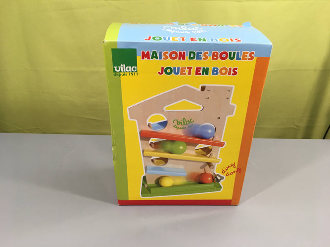 Maison des boules jouet en bois, moins cher chez Petit Kiwi