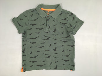 Polo m.c vert grisé oiseaux