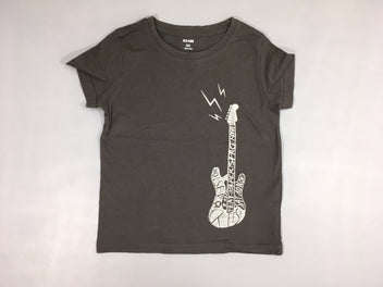 T-shirt m.c grix foncé guitare