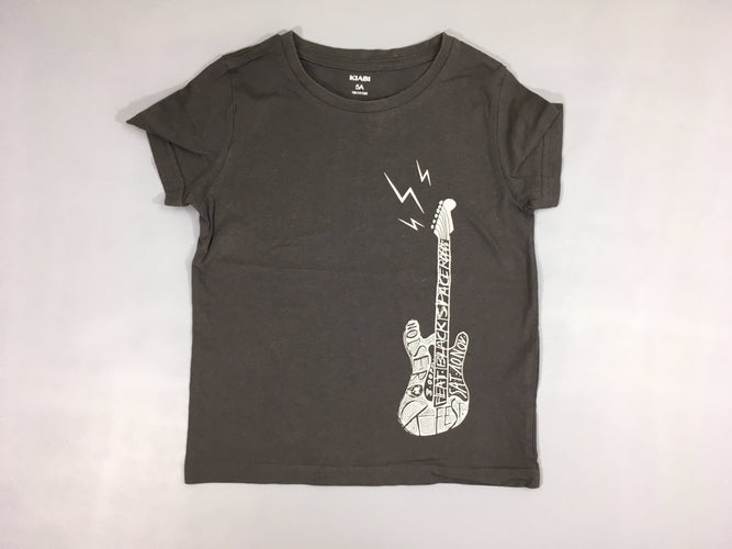 T-shirt m.c grix foncé guitare, moins cher chez Petit Kiwi