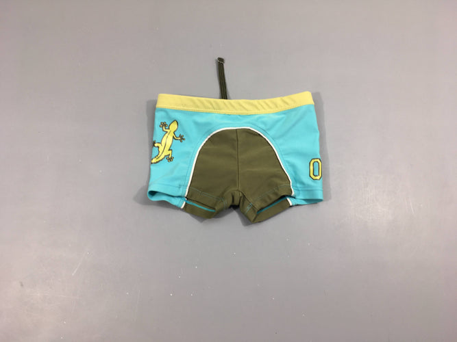 Maillot Boxer bleu clair lésard, moins cher chez Petit Kiwi