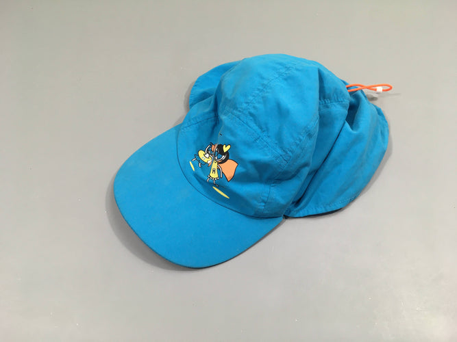 Casquette solaire bleue UV+ 100% Polyester, moins cher chez Petit Kiwi