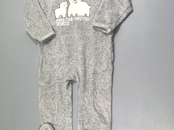 Pyjama velours gris Ours blancs