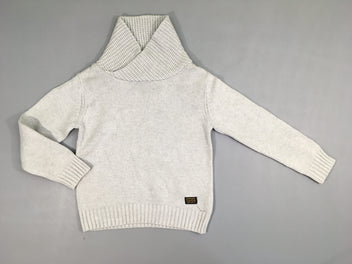 Pull gris col châle