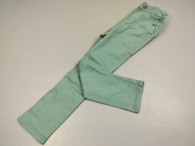 Pantalon chino vert  98% coton 2% élasthanne, moins cher chez Petit Kiwi