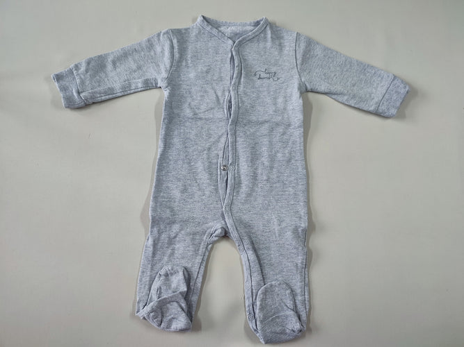 Pyjama jersey gris chiné "Happy dreams", moins cher chez Petit Kiwi