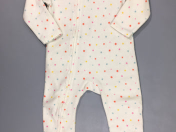 Surpyjama polar blanc pois