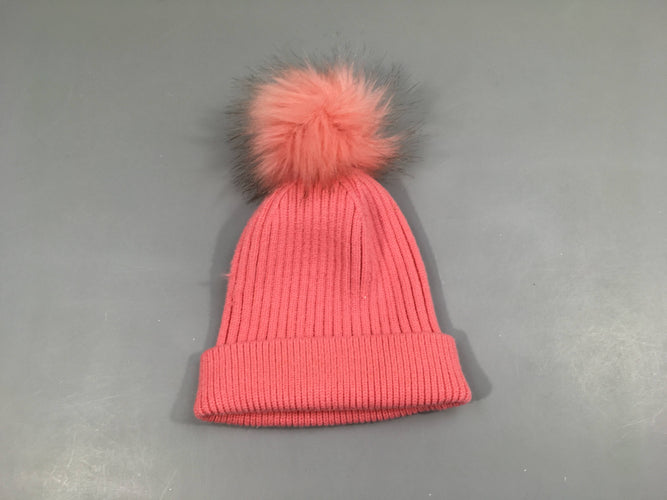 Bonnet rose pompom, moins cher chez Petit Kiwi