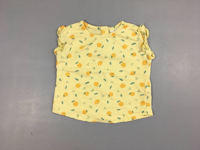 T-shirt m.c jaune fruits, moins cher chez Petit Kiwi