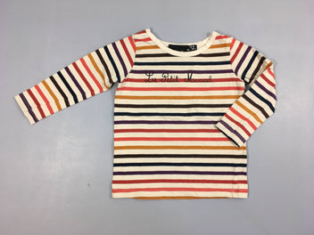 T-shirt m.l écrayé rayé multicolore Petit Marcel