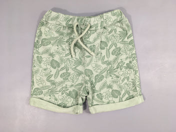 Short molleton vert feuilles