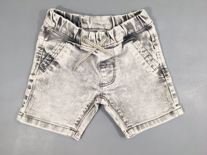 Bermuda denim gris, moins cher chez Petit Kiwi