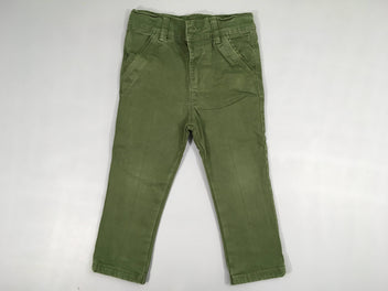 Pantalon chino vert doublé jersey