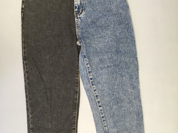 Jeans Bicolore Noir-bleu XS 34