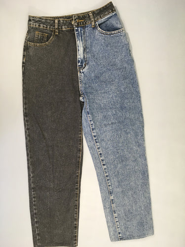 Jeans Bicolore Noir-bleu XS 34, moins cher chez Petit Kiwi